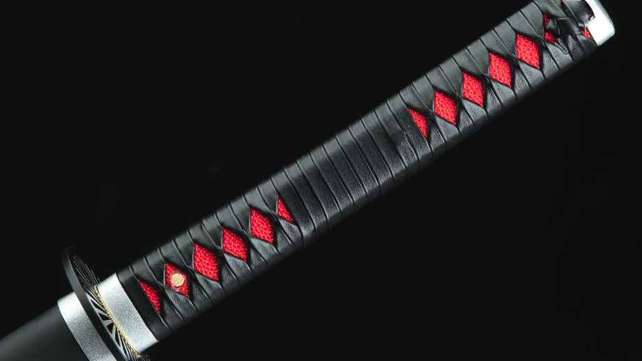 Zwart lederen Katate Maki