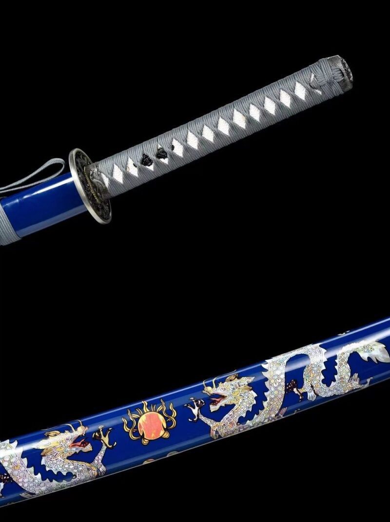 Blauwe Draken Katana Zwaard