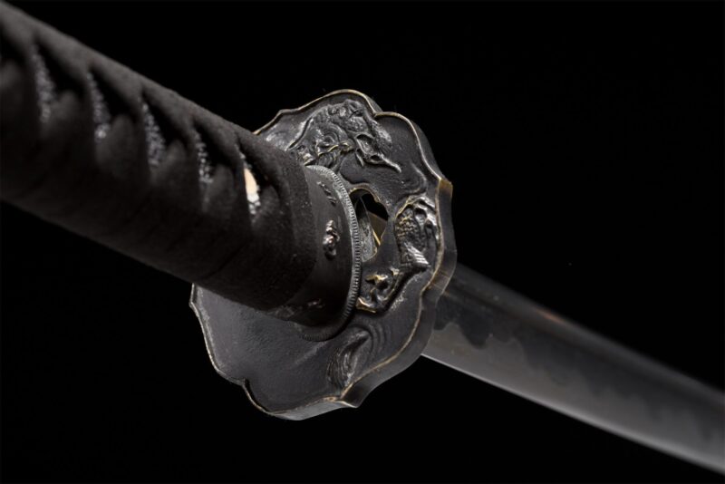 Damascus Katana Zwaard Met Echte Hamon