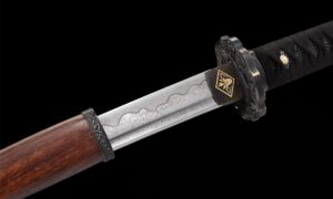Damascus Katana Zwaard Met Echte Hamon