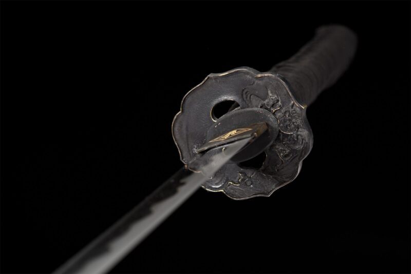 Damascus Katana Zwaard Met Echte Hamon
