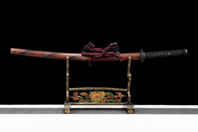 Damascus Katana Zwaard Met Echte Hamon