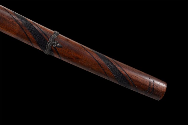 Damascus Katana Zwaard Met Echte Hamon