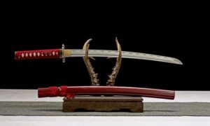 Rood Wakizashi Zwaard