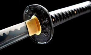 Zwarte Katana Zwaard